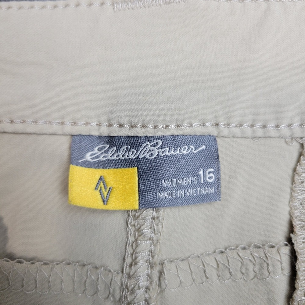 Eddie Bauer Pants Womens 16 Brown Stretch Lightweight Hiking Outdoor Camping - Picture 11 of 12